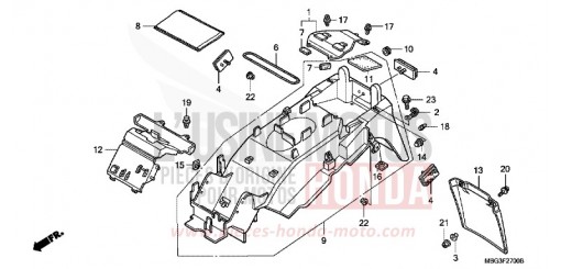 GARDE-BOUE ARRIERE VFR800FIX de 1999